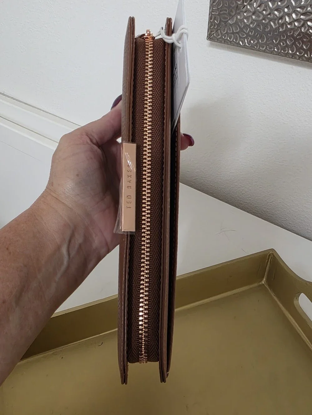 Ted Baker Brown Pebbled Leather Wallet